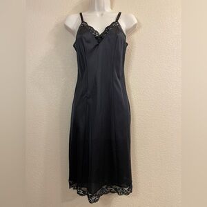 Vintage Sweet Nothing Maidenform Lingerie Black Lace Nightgown Union Made